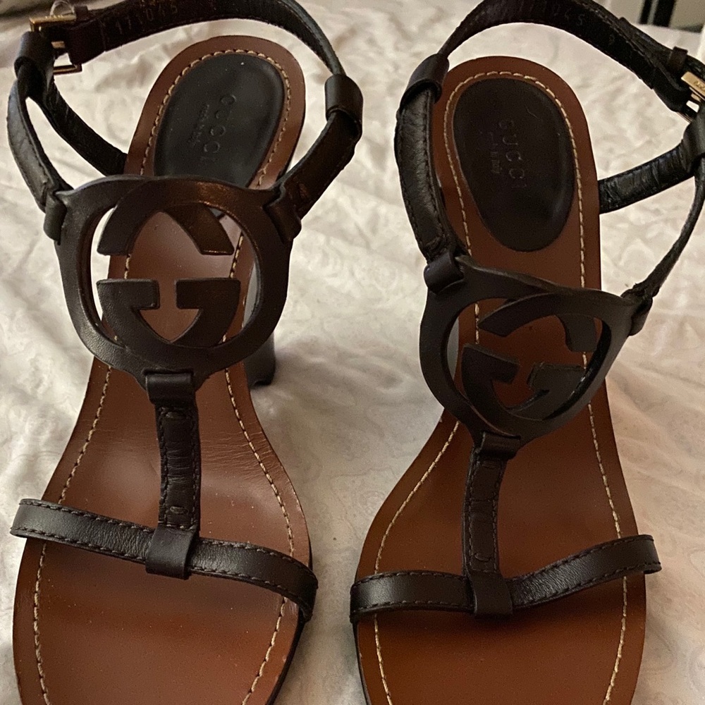 Brown Gucci Sandals